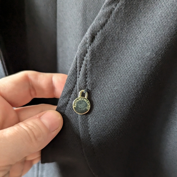 Preloved Rinascimento Black Italian Dress with Gold Shoulder Embellishments - L - Picture 3 of 16